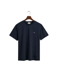 GANT - Herren T-Shirt - REGULAR SHIELD, Rundhals, kurzarm, Baumwolle, Stickerei - Anthrazit