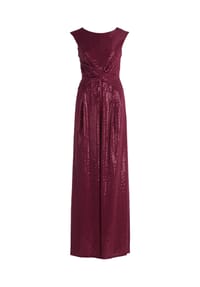 Vera Mont - Jumpsuit im Glitzer-Look - Rot/Grau