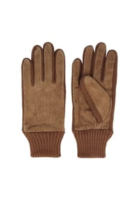 Otto Kessler - Handschuhe, Rauleder, Strick, Unifarben, für Damen - TOBACCO 382