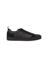 HUGO - Herren Sneaker - Morrie Tenn rnlg, Turnschuh, Schnürung, Logo Allover - Schwarz