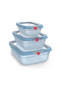 emsa Frischhaltedosen-Set, 3-teilig - ONECLICK - BLAU