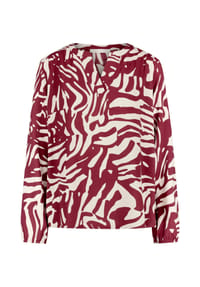 BETTY & CO - Schlupfbluse mit Print - Nature/Dark Red