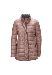 GOLDNER - Kurzgröße:  Detailreiche Steppjacke - mauve