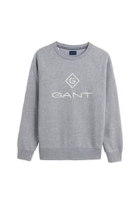 GANT Herren Sweatshirt - Lock Up C-Neck Sweat, Sweater, Rundhals, Logo Stickerei Bild 1
