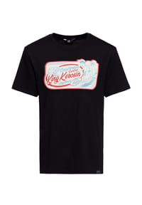 KING KEROSIN - Print-Shirt mit Front Print im "Vintage Surfer" Style California Surfin - schwarz