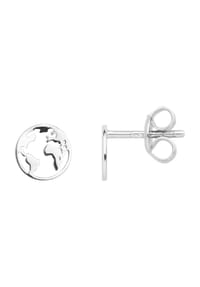 XENOX - Damen Ohrstecker "Weltkugel XS3163", 925er Silber  - silber
