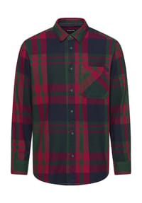 MANGUUN - Freizeithemd, Langarm, Kent-Kragen, für Herren - NAVY-SMALL CHECK