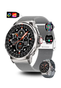 S&T DESIGN - Fitness Smartwatch mit Trackfunktionen - Silber