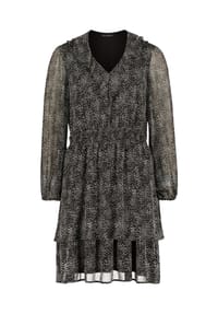 CARTOON - Chiffonkleid mit Stufen - Schwarz/Weiß