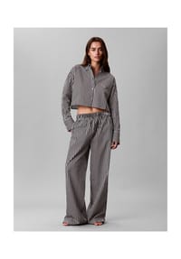 Calvin Klein - Schlafanzug-Oberteil Cotton Poplin, Baumwolle, für Damen - 4J5  BLACK