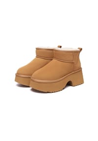 EVERAU® - Damen 3-in-1 Plattform-Mid-Boots – Nicobar - BLACK