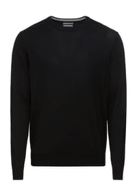 GALERIA essentials - Strickpullover, Baumwolle, Rundhals, für Herren - SCHWARZ