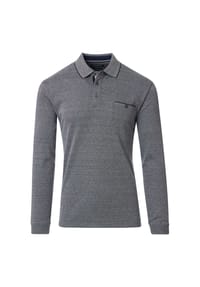 CASAMODA - Herren Polo-Shirt Langarm gestreift - 337 337 GRUEN