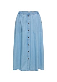 camel active - Jeansrock mit Knopfleiste - Hellblau