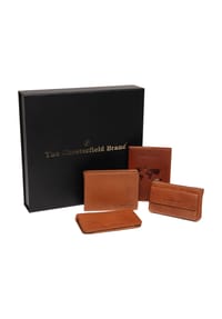 The Chesterfield Brand - Geldbörse Geschenkset 4-teilig  Leder 12 cm - braun