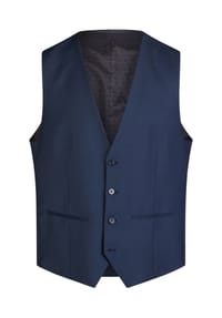 HECHTER PARIS - Weste Schurwoll-Mix in einfarbigem Plain-Weave - hunter green