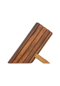 KAI - Shun Messerblock, drehbar, für 8 Messer, Walnuss - silber
