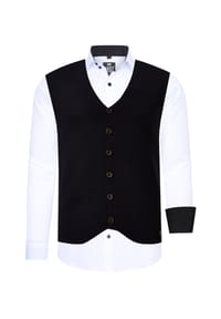 RUSTY NEAL® - Hemd mit Weste - Anthrazit