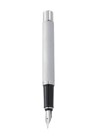 ONLINE® - Füllhalter "Vision" - JUST SILVER, blau