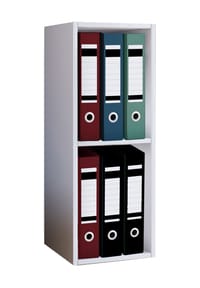 VCM. - Holzregal stehend | platzsparender Aktenschrank | Maße ca. H. 72 x B. 34 x T. 30 cm | Elegantes Regal stehend | Büroregal – Offas 2f - Grau