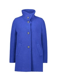 AMBER & JUNE - Kurzmantel mit Stehkragen - Bright Blue Melange