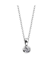 Nenalina - Halskette Solitär Zirkonia 925 Silber - Silber