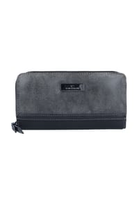TOM TAILOR ELIN FLASH - Geldbörse, Kunstleder, Querformat, Label, Reißverschluss, für Damen - 50 BLAU