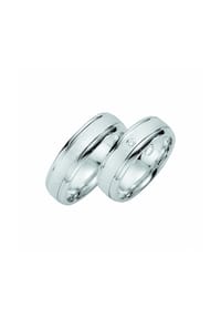 Adelia's - Adelia's Freundschaftsring Trauring 925 Silber mit 1 Brillant ( 0,01 ct ) – Silberring Diamant - Damen Ring - in silber