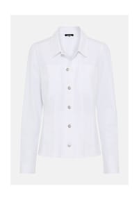 olsen - Jerseyjacke im modernen Materialmix - White