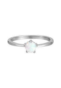 Rafaela Donata - Damen Ring aus 925/- Sterling Silber in silber mit Opal (synth.) - silber