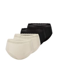 TRIUMPH - Midi Slip 4er Pack Feel of Modal - Beige / schwarz
