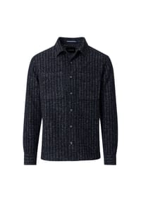 VENTI - Herren Hemdjacke uni - Dunkelblau
