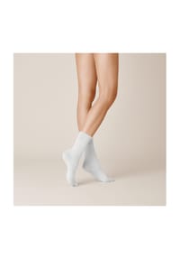 KUNERT - Socken Finest Cotton, Rippbündchen, für Damen - 0010  WHITE