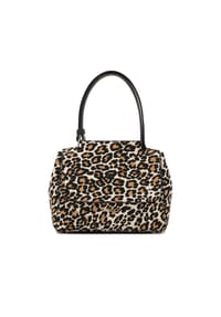 Kazar - Handtasche mit Naturborsten im Leopardenmuster - Farbmix