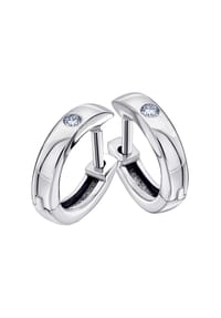 ONE ELEMENT Timeless Diamonds - 0,05 ct Diamant Brillant Ohrringe Creolen - silber