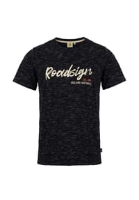 ROADSIGN® australia - Herren T-Shirt Shadow Logo Melange-Shirt mit Logo Print, moderner Basic Stil - perfekt für Sommer- & Casual Outfits - schwarz