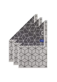 Villeroy & Boch - Gästetuch, 3er Pack - Carré, Walkfrottier, gemustert, Handtuch, Baumwolle - Creme/Taupe