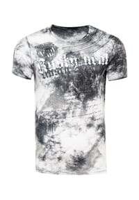 RUSTY NEAL - T-Shirt mit toller Batik-Optik - Anthrazit
