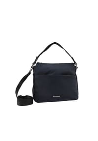 BOGNER KLOSTERS - Schultertasche "Isalie", Emblem, uni, für Damen - 402 DARKBLUE