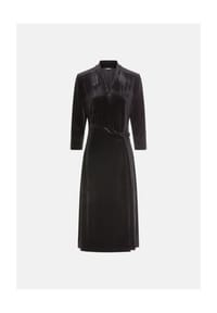 olsen - Kleid mit Raffdetails - Black