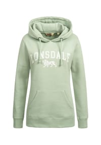 LONSDALE™ - Frauen Kapuzensweatshirt BALNACOIL - Pastel Green/White