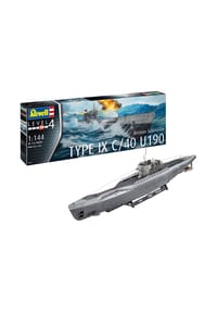 Revell® - Schiff-Modellbausatz German Submarine Type IX C/40 U190, 115 Teile, 1:144 - 