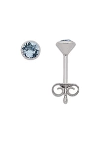 Adelia's - Damen Silber Schmuck 925 Silber Ohrringe  Ohrstecker mit Zirkonia Ø 3 mm - grün