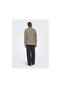 ONLY & SONS - Poloshirt Loui Langarmshirt mit Polokragen - beige-meliert