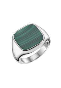 GIORGIO MARTELLO MILANO - Ring Siegelring mit Malachit, Silber 925 - grün