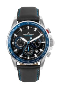 JACQUES LEMANS LIVERPOOL - Herren Chronograph "1-2099" - BLAU/SILBER/SCHWARZ