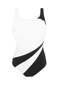 arena - Badeanzug, breite Träger, für Damen - BLACK-WHITE