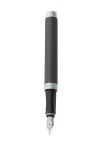 ONLINE® - Füllhalter "Vision" - JUST SILVER, blau