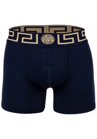 VERSACE - Herren Boxershorts  - TOPEKA, Bi-Stretch, Organic Cotton, einfarbig - Dunkelblau