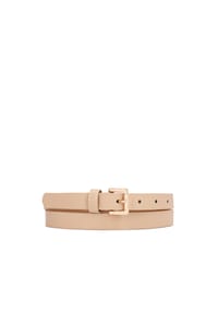 kazar - Schmaler beiger Ledergürtel - Beige